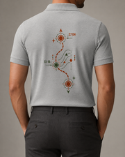 Signal Pique Polo in Grey Melange back