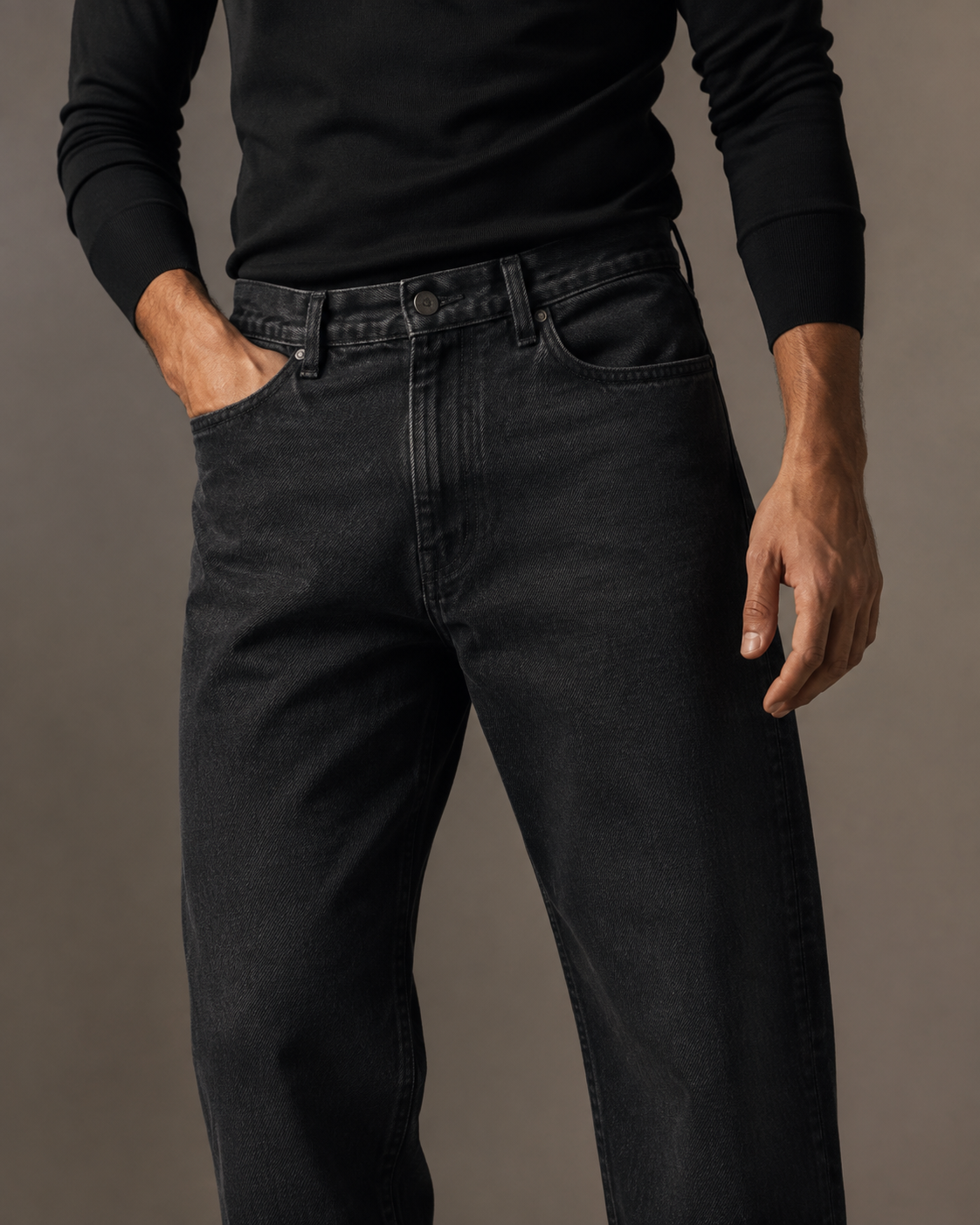 Still Straight Jeans in Black detail