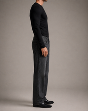 Still Straight Jeans in Dark Gray side profile