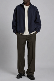 Transit Track Jacket in Navy Blue front view