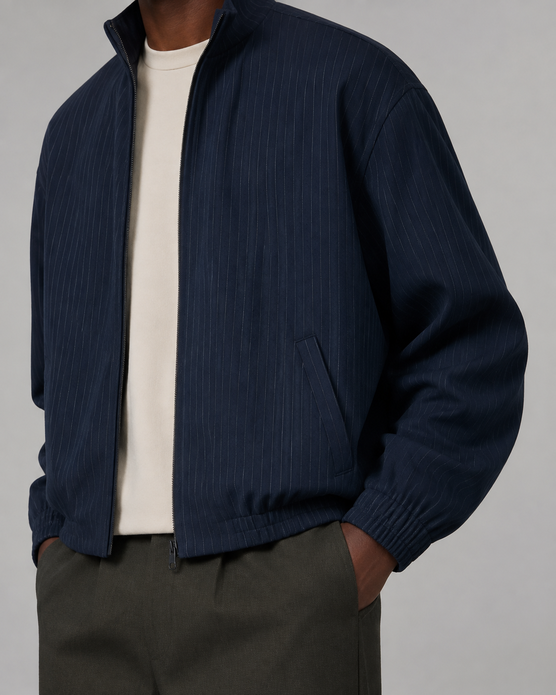 Transit Track Jacket in Navy Blue