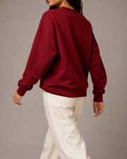 Still Crewneck Sweatshirt in Dull Red