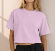 Women’s Signature Star Pink Boxy Tee — cropped below face