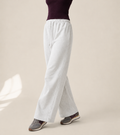 Ease Wide-Leg Sweatpants in Light Gray