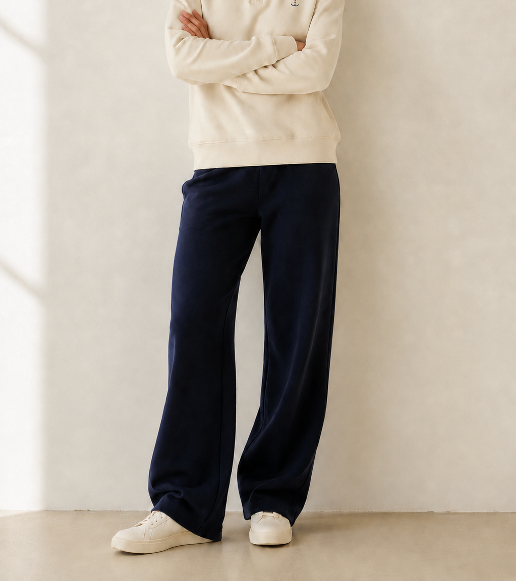 Women’s TELLS Quarter-Zip Beige Sweatshirt — cropped below face